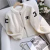 Womens Designer Hoodie 2023 New Arc de Triomphe broderi Stickat Cardigan Coat Women's Temperament Fragrance Advanced Sense Liten Crowd Sweater Trend