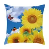 Pillow 45X45 Sunflower Printed Cover Sofa Home Decorative Covers Print Pillowcase Splendid Flower Plant