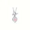 Necklace t 925 Sterling Silver Ot Buckle Shaped Pendant Necklace Tie Small Crowd Collar QQTE