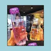 Vattenflaskor Crystal Glass Bottle Drinkware Kettle Creative Gemstone Clear Cup Traves Sport My 500 Ml Christmas New Year Drop Deliv Dhzwy