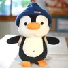 Ny Little Penguin Plush Doll Cute Penguin Toy med hatt som en gåva i lager