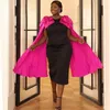 Roupas étnicas Vestidos africanos elegantes para mulheres 2023 Moda Cape Sleeve Festy Dress Plus Size 4xl Africa