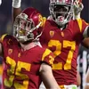 Aangepaste USC Trojans voetbalshirt 13 Caleb Williams Calen Bullock Darwin Barlow A'Marion Peterson Zachariah Branch elke naam elk nummer heren dames jeugd