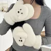 Gants à cinq doigts Gants de dessin animé d'hiver Fille mignonne en peluche Étudiants chauds Équitation Gants chauds et épais Gants de cou suspendus Cadeaux Gants sans doigts Lolita 231118