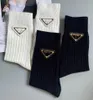 Stereo Sports Socks Double Layer Leather Iron Triangle Standard Tide Brand Socks Ins Black and White Simple Female