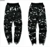 Men's Designer Pants Shark Colorblock Trousers Sweatpant Sweatpants Jogging Oversized Color Pocket Printed Camo Luminous Star A1