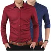 Chemises décontractées pour hommes 2023 printemps et automne à manches longues grande taille chemise imprimée revers point couleur blanc/rouge/bleu foncé/kaki/vert