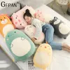 Plush Dolls Squishy Toy Kawaii Animal Fat Dinosaur Shiba Inu Dog Pillow Toys Cute Mouse Rabbit Doll Girls Bed Holding Sleeping Cushion 230418