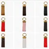 Fashion Key Buckle Car Keychain Designer Jewelry Handmade Leather Keychains Men Women Bag Pendant Accessories 15 Color Unisex Lanyard Gold Black Metal