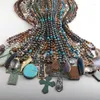 Hänge halsband grossist 20 st blandar färg halsband set mode smycken handgjorda för kvinnor