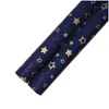 Emballage Cadeau Papier D'emballage Couleur Métallique Impression Bleu Foncé Papiers Or 73X51 Cm Arbre De Noël Flocon De Neige Motif Décoratif 0 66Wk Dr Dhjly