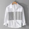 Men's T Shirts Men'S Linen Short Sleeved Stand Up Collar Color Coded Casual Shirt Cotton And Fashion Breathable X Large