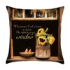 Pillow 45X45 Sunflower Printed Cover Sofa Home Decorative Covers Print Pillowcase Splendid Flower Plant