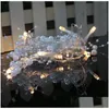 Party Decoration White Pearl String Festival Light LED SNOW FALLLED LAMP 10 LIGHTS DECORATIVE PLASTIC 11 4YF L2 DROP LEVERANS HOME G DHGDK