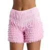 Kvinnors shorts sexiga kvinnor ruffle sommar casual shorts bloomers spets sissy frilly knickers skiktad boyshort kvinnor klubbkläder dans shorts 230418