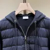 Herren-Daunenparkas, Hut, gestreift, Herrenjacke, Luxus-Markenmantel, hohe Qualität, Größe S-XXL