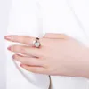 Band Rings Adjustable Heart Shaped Pendant Rings For Women Crystal Female Finger Rings Romantic Gift For Girlfriend 2020 Fashion Jewelry