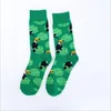 Herrstrumpor Happy Tide Panda Flowers and Birds Colorful Kawaii Stockings Casual Cotton Socksmen's