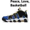 Nieuwe Designer Heren Dames Basketbalschoenen 96 Uptempos Tri-Color Pippens Total Orange White Sunset Black Bulls Hoop Pack University Blue UNC Trainers Sneakers