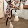 Dekens van topkwaliteit eenvoudige gebreide wollen deken tapijt Tapestry Boheemse kwikte tassel dutje airconditioning kamer bankdeksel