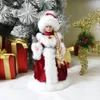 Christmas Toy Supplies 50cm Santa Claus Snow Maiden Candy Bucket with Music Storage Bag Plush Doll Christmas Decoration Gifts Year Ornaments Decor 231118