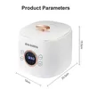 Fornello termico 2L Smart Fornello di riso elettrico Multifunzione per uso domestico Pentola antiaderente Mini macchina da cucina Fornello di riso elettrico per dormitorio da cucina 231118