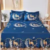 Bedding sets Four Seasons Wedding Bed Skirt Mattress Protector Cover 3 Piece Set 2 Pillowcase Queen Sheet 231118