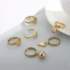 Necklace Earrings Set Stainless Steel Round Ball For Women Fashion Gold Color Bracelet Rings Beads Jewelry Gift