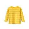 T-shirts Spring Kids T-shirts Boy Girl 2-8Y Spring Fall Children's T-shirt Winter Cotton Long Sleeve Striped Children Girls Boys Clothes 230419