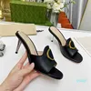 Slide sandale femmes designer talons hauts en cuir véritable or chaussure de fête de mariage dame sexy formelle chaussures à talons hauts taille 35-43