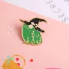 Broschen Pins süße Halloween Hexe Frosch Brosche lustige Zauberer Hut Anime Emaille Pin Schmuck Geschenke für Kinder FriendsPins