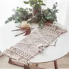 Tapis de table tresse macramé gland napperon de table bougie parfumée coussin résistant à la chaleur anti-dérapant DrinkwarTable drapeau Boho Decor