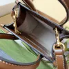 Toppdesignväska Män och kvinnor Mini Tote Bag Classic Vintage Shoulder Bag Stylish Portable Plånbok Högkvalitativ telefonväska 671623