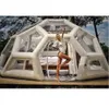 Customized inflatable soccer shape camping bubble clearance Dome luxury hotel Beach house Room Balloon With Free Pump by ship To USA