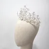 Headpieces Amazing Rhinestone Bridal Tiaras Silver Crystals Flower Tiara Crown For Brides Hairbands Hair Jewelry Veil Accessories