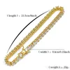 5mm 4mm 3mm Iced Out Tennis Bracelet Zirconia Hiphop Jewelry 1 Row Cubic Luxury Men Pulseras