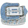 Bb Simon Belt Cinture Skull per donna Uomo Designer Shiny Diamond Bling Strass Cinture con fibbia ad ago retrò Nero Blu Bianco Multicolore