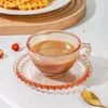 Fincan tabakları lüks seramik yaratıcı cam güzel kahve hizmetleri tatlı tazas desayuno orijinal sofra takımı