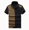 2023 Designer Stripe Polo Shirt T Shirts Grid Polos Original Single LED Mens High Street Fashion Horse Polo Luxury T-shirt Men