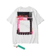Heren T-shirts Designer Zomer t Shite en Womens Offs Speckle Ink Spray Point Paar Tshirt Katoen Wit Korte mouw Mode Casual l hoge kwaliteit