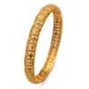 Bangle 24k 4pcs/Lot Dubai Wedding Bangles For Women Ethiopian Jewelry Gold Color indian Bangles Bracelets Women Birthday Jewelry Gifts 230419