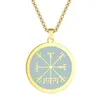 Collane con ciondolo Collana con bussola vichinga Vegvisir Gioielli commemorativi personalizzati Regalo di Natale per uomini e donne