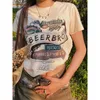 Women's TShirt American retro short girl t shirt women sleeved summer careful machine European and brand top ins 230419