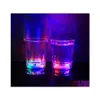 Wijnglazen Colorf Led Cup Flashing S Plastic Luminous Neon Birthday Party Night Bar Wedding Beverage Flash Small Mug Drop levering Dhoxp