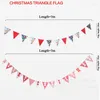 Feestdecoratie 3m kerstbanners Merry Letter Red Pennant Cartoon Santa Claus Ornament Flags Home Decor Bunting