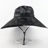 Boinas Camolândia Chapéus de sol do verão para homens Camuflagem Chapéu de caçamba Casual Pesca ao ar livre Longo largura Bonie Beach Caps