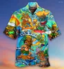 Chemises décontractées pour hommes été hommes à manches courtes impression 3D respirant Hawaii Polo chemise jeunes Couples plage Multi couleur T