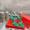 Nuevos zapatos de temporada Rene Caovilla Cleo Sandals RC Fashion Designer Snake 95mm High Heel Party Runway Logotipo de cristal Original Box Rene Sandals Tamaño de boda 34-43