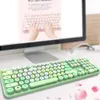 Клавиатуры Mofii Sweet Keyboard Mouse Combo Mixed Color 2 4G Wireless Set Круглая подвесная клавиатура для ноутбука 231117