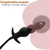 Juguetes anales Inflable Enorme Butt Plug Bola de acero incorporada Mujeres Dilatador vaginal Ampliable Silicona Masajeador de próstata Hombres Sexo 230419